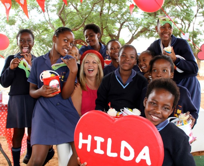 Hilda with the children from Heartbeat Photo: Cornel Theron